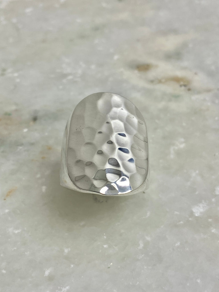 Hammered oval  Ring