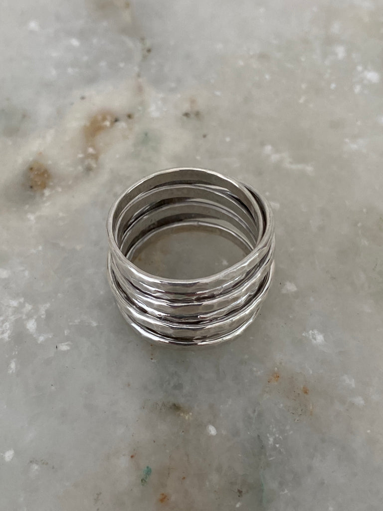 Hammered coiled Ring