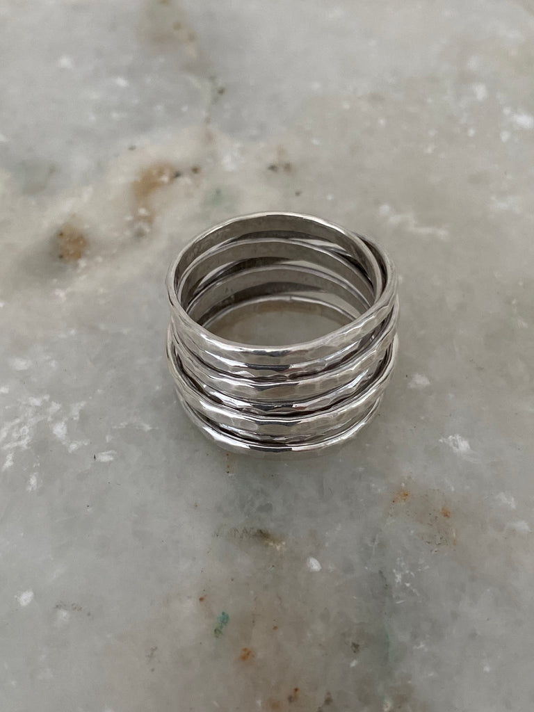 Hammered coiled Ring